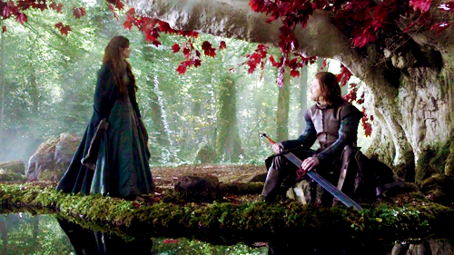 Catelyn and Eddard in the Godswood